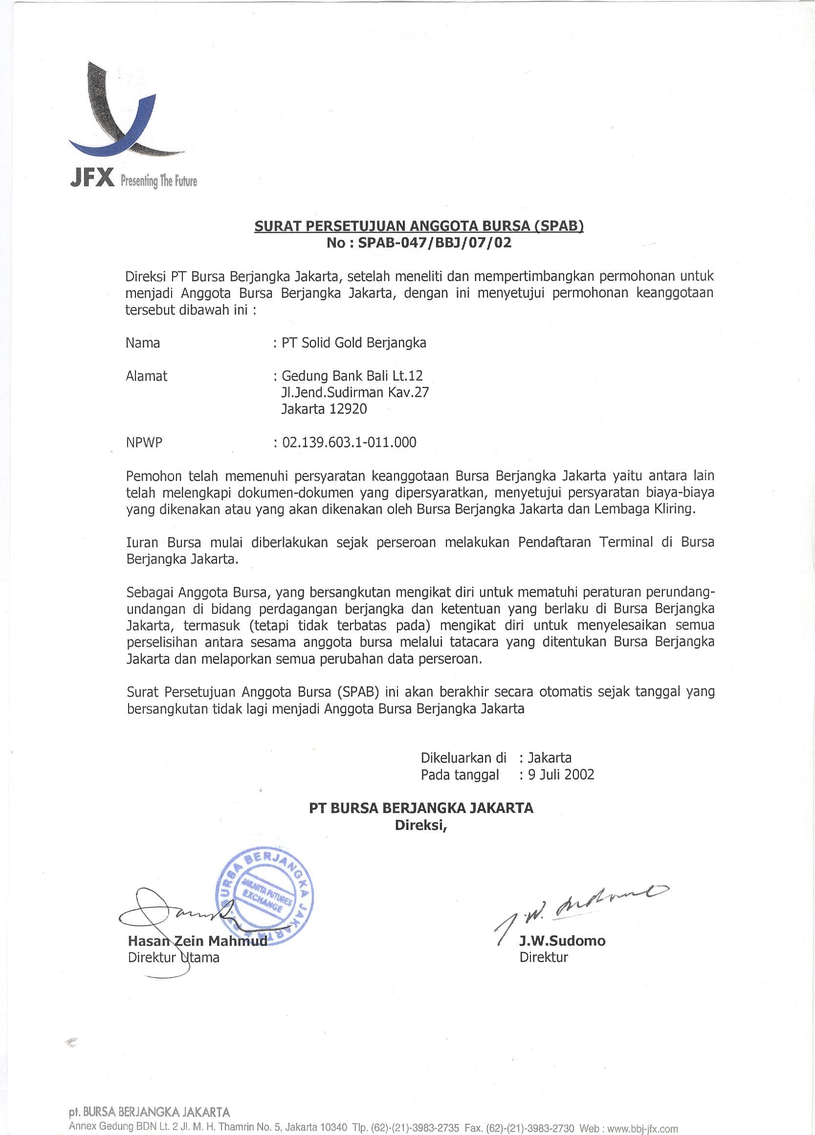 Sertifikat Legalitass